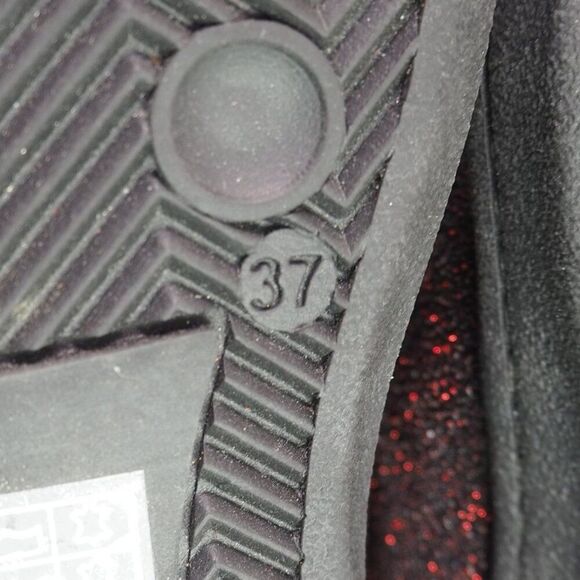 Miista London Sparkle Designers Fashion Sneakers Red / Black Women's 7/37 - Picture 9 of 12